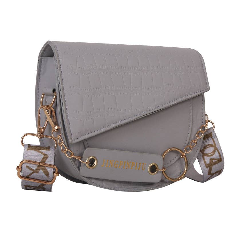 Trendy Color- Crossbody Bag For Women: Gray