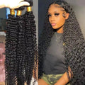 Bulk Hair Deep Wave Yaki Spiral Curl African Kinky Curl Weft: L528 black / 16 inches