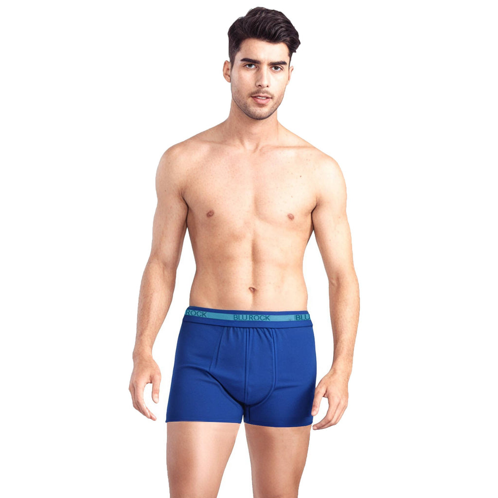 Blu Rock  Men's Stretch Cotton Boxer Briefs (3 Pack): Black / XLARGE-3PCS