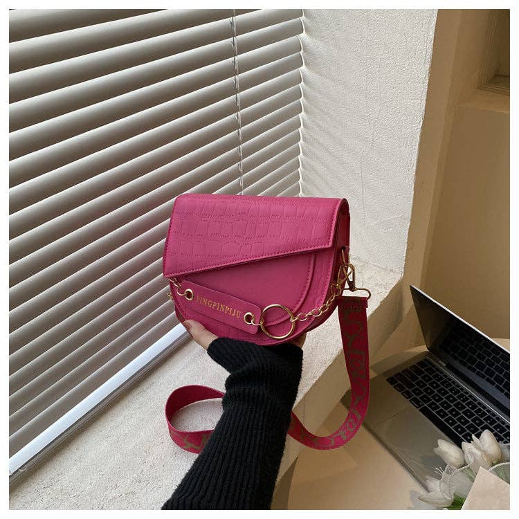 Trendy Color- Crossbody Bag For Women: Black