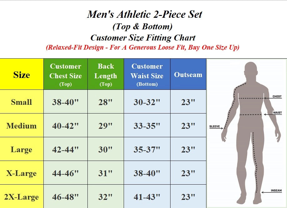 Men’S 2 Piece Athletic Tee & Short Active Set (S-3XL)