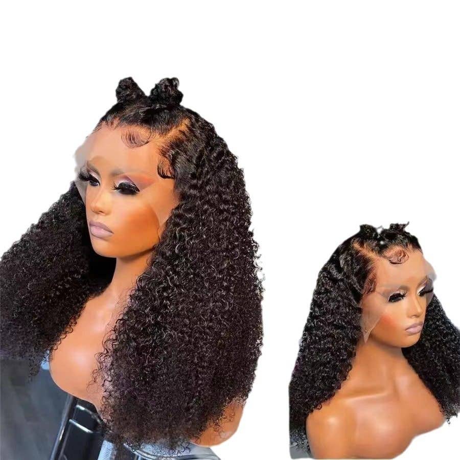 African Women's Synthetic Lace Front Wig: L135 black / 16 inches
