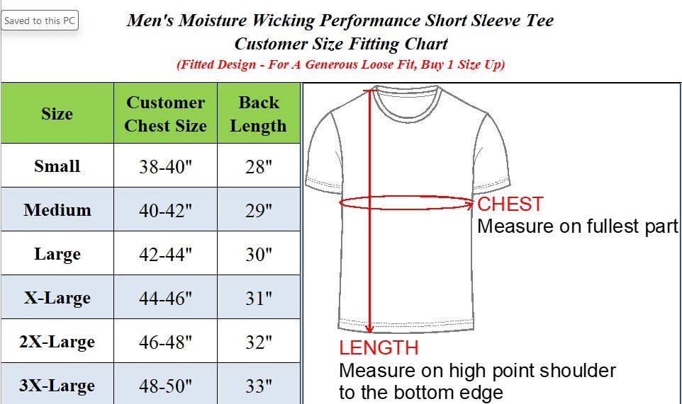 Men's Short Sleeve Moisture-Wicking Performance Tee: Black / M