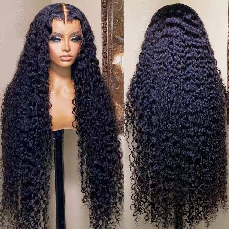 African Women's Synthetic Lace Front Wig: L135 black / 16 inches
