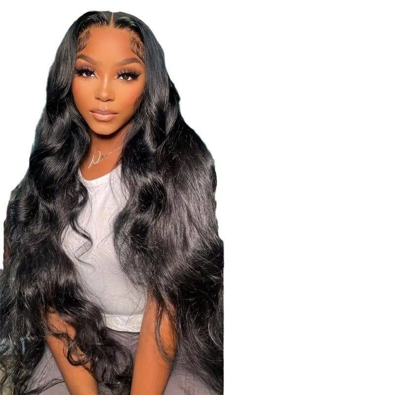 Lace Front Wig Fashion Women Synthetic Long Wavy Full Wig: LIGHT PINK / 30 Inches