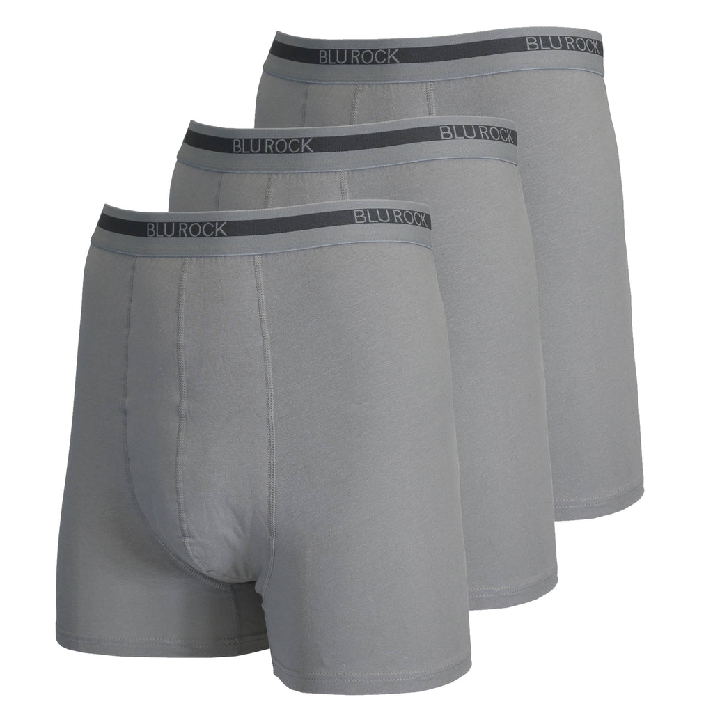 Blu Rock  Men's Stretch Cotton Boxer Briefs (3 Pack): Black / XXLARGE-3PCS