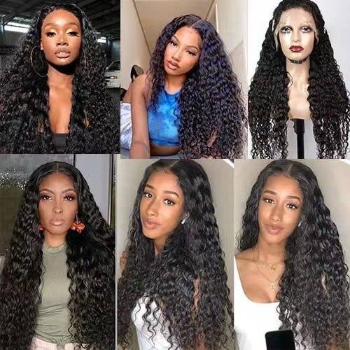 African Women's Synthetic Lace Front Wig: L135 black / 16 inches