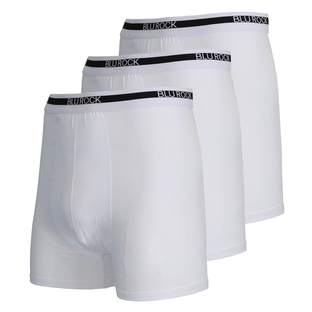 Blu Rock  Men's Stretch Cotton Boxer Briefs (3 Pack): Black / MEDIUM-3PCS