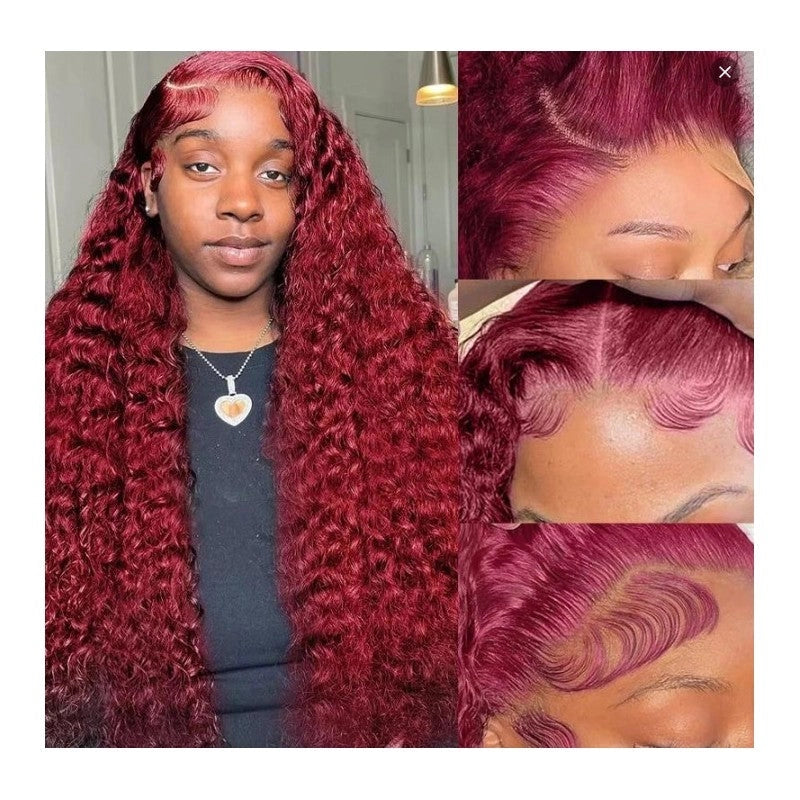 Brown Long Curly Lace Front Wig For Women
