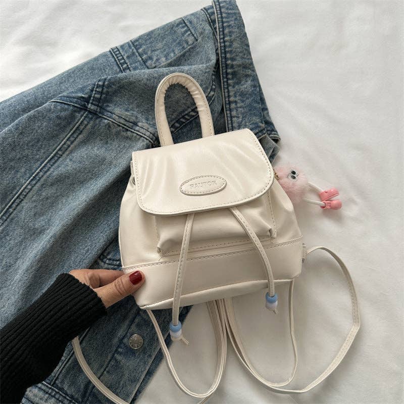 Mochila Retro de Color Liso para Mujer Casual Viajes: Marrón / Con Accesorios