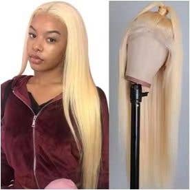 Synthetic Straight Wigs For Amazon Wholesale: L1697 Light Gold
