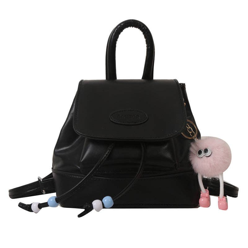 Mochila Retro de Color Liso para Mujer Casual Viajes: Marrón / Con Accesorios