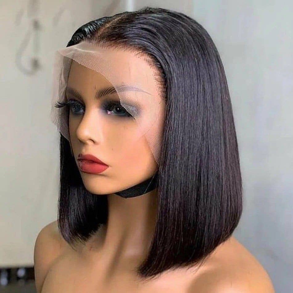 12A Vietnam Bone Straight Bob Human Hair Wig: OFF-WHITE / 14 Inches