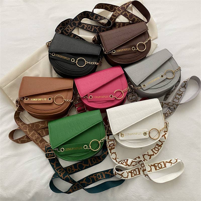 Trendy Color- Crossbody Bag For Women: Gray