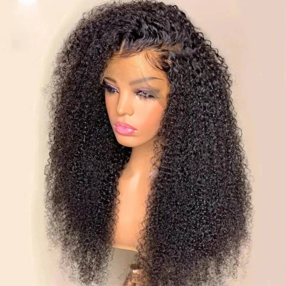 African Women's Synthetic Lace Front Wig: L135 black / 16 inches