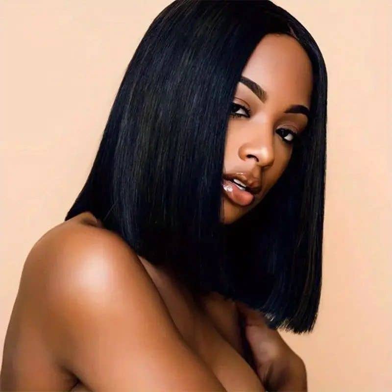Lace Front Wigs For African Market, Medium Length, Ready Stock: BLACK / 18 Inches