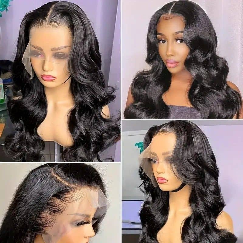 Lace Front Wig Fashion Women Synthetic Long Wavy Full Wig: LIGHT PINK / 30 Inches