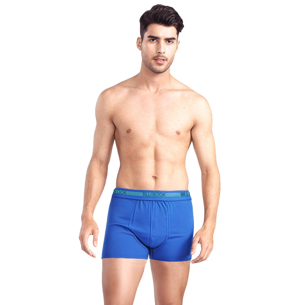 Blu Rock  Men's Stretch Cotton Boxer Briefs (3 Pack): Black / LARGE-3PCS