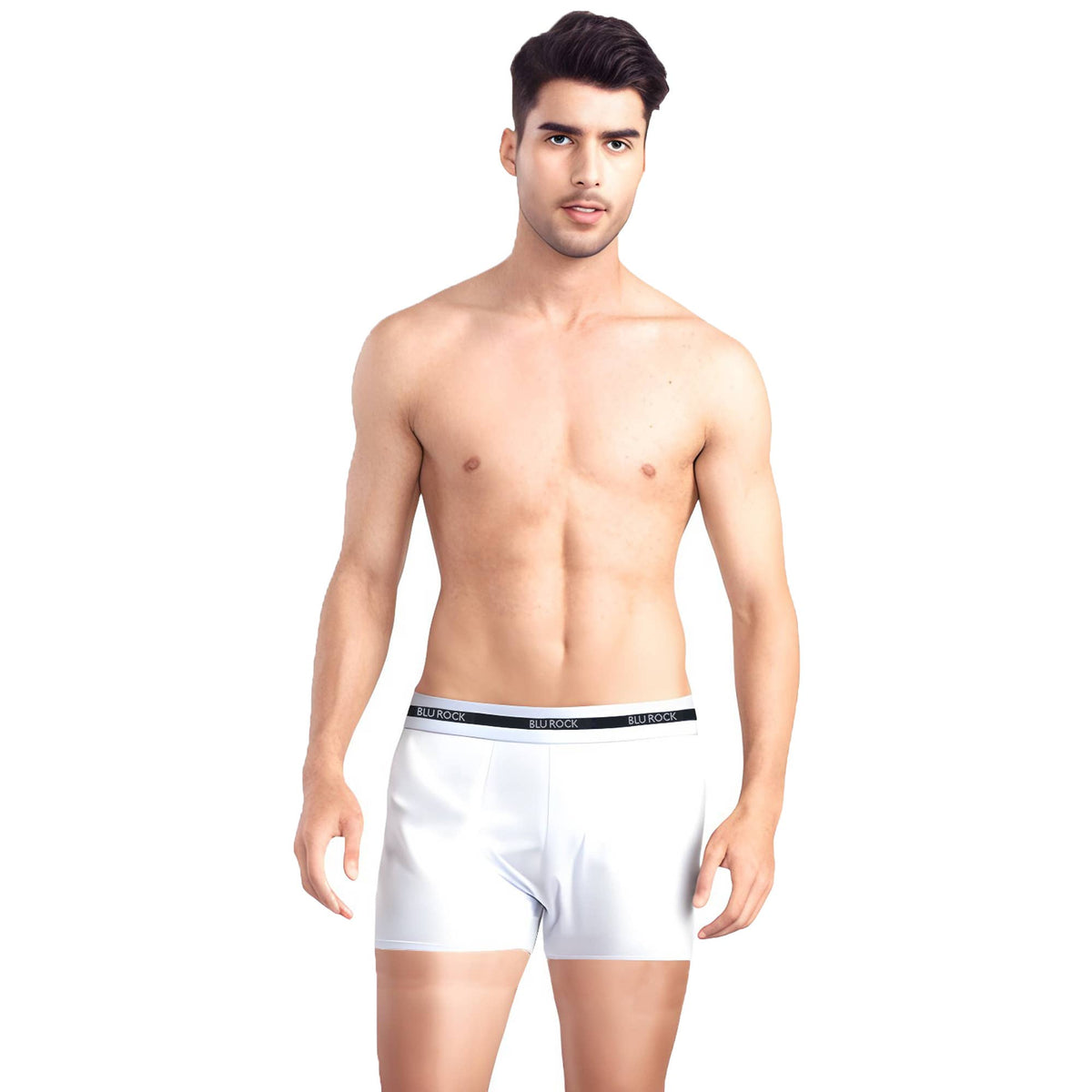 Blu Rock  Men's Stretch Cotton Boxer Briefs (3 Pack): Black / MEDIUM-3PCS