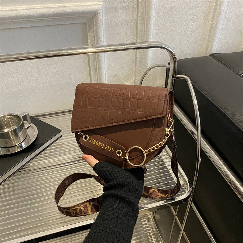 Color de moda - Bolso cruzado para mujer: Marrón café