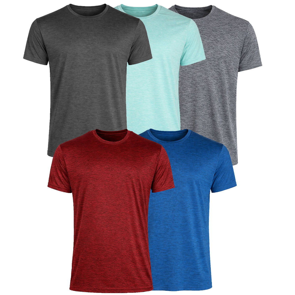 Men's Short Sleeve Moisture-Wicking Performance Tee: Black / S