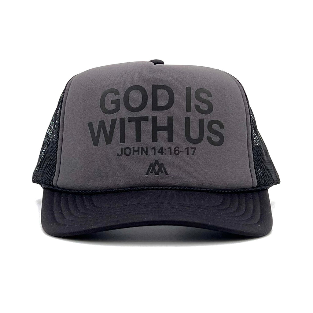 God is With Us 泡棉網帽 - 炭灰色